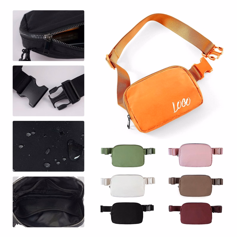 Waterproof Nylon Fanny Pack With Zipper