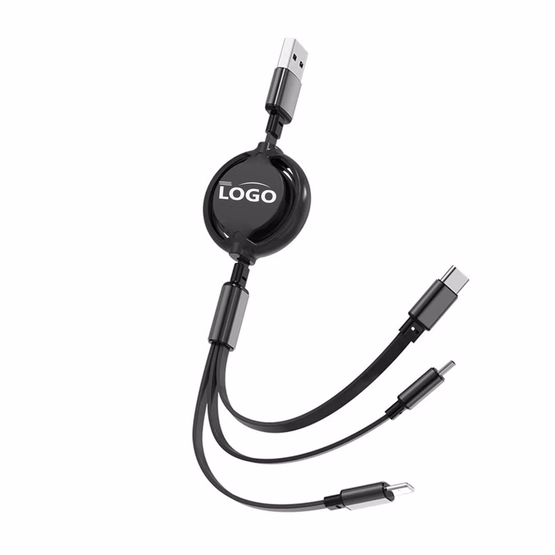 Multi-Function 3-in-1 Retractable USB Fast Charging Cable