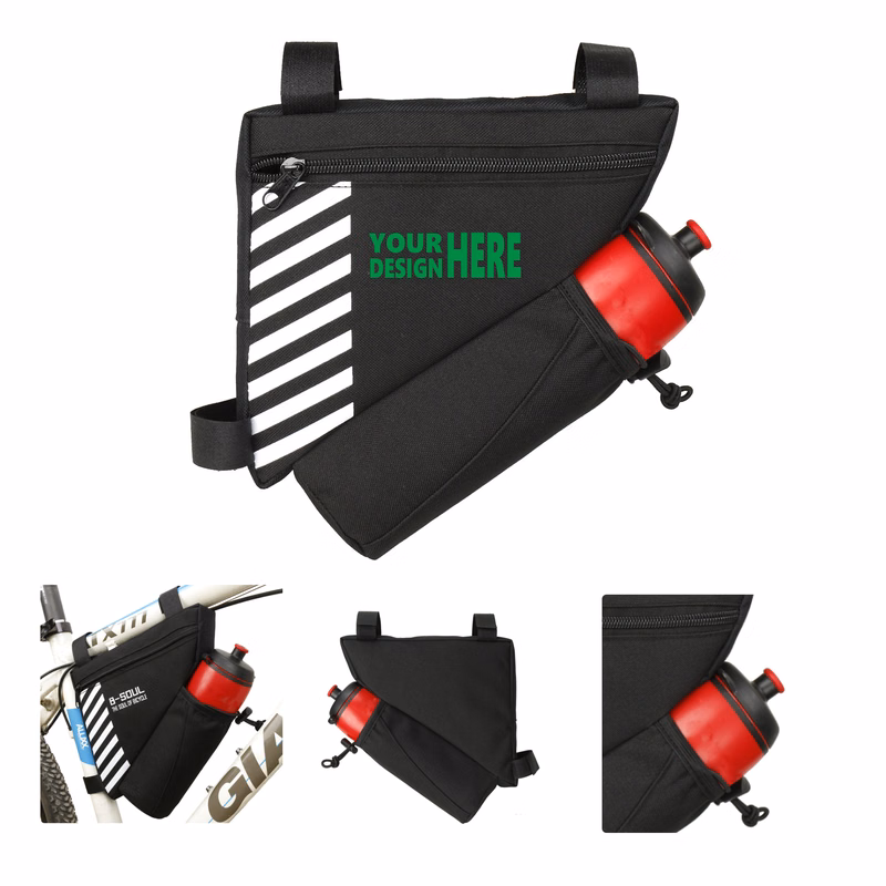 MOQ 50 Bicycle Frame Triangle Bag with Built-in Bottle Holder