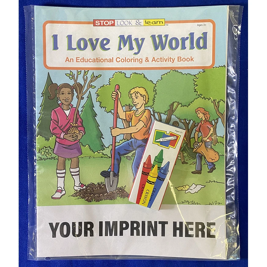 COLORING SET - I Love My World Coloring Book Fun Pack 1