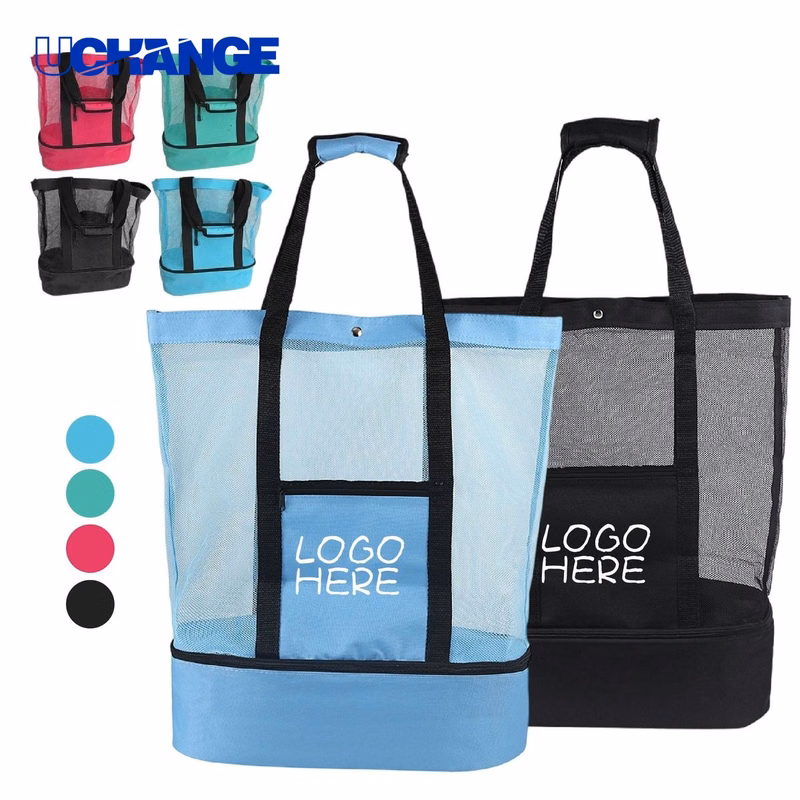 Beach Tote Bag with Cooler Compartment