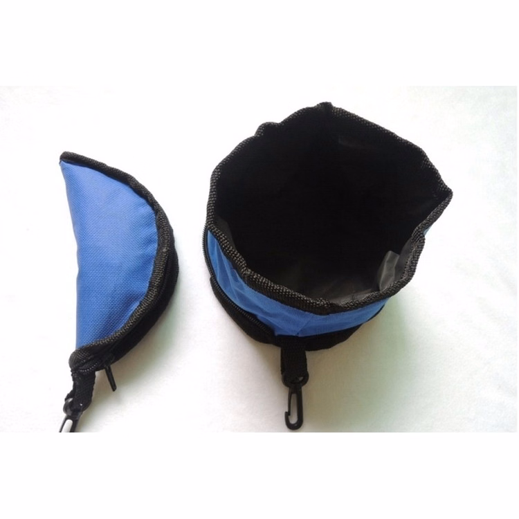 Collapsible Fabric Travel Pet Food Water Bowl