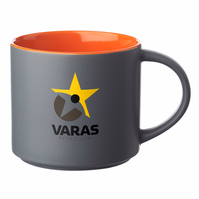 16 oz. Rein Matte Stackable Cermic Mug (Full Color Imprint)
