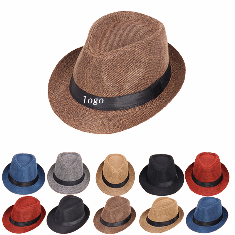 English-Style Solid-Color Rolled-Edge Jazz Hat