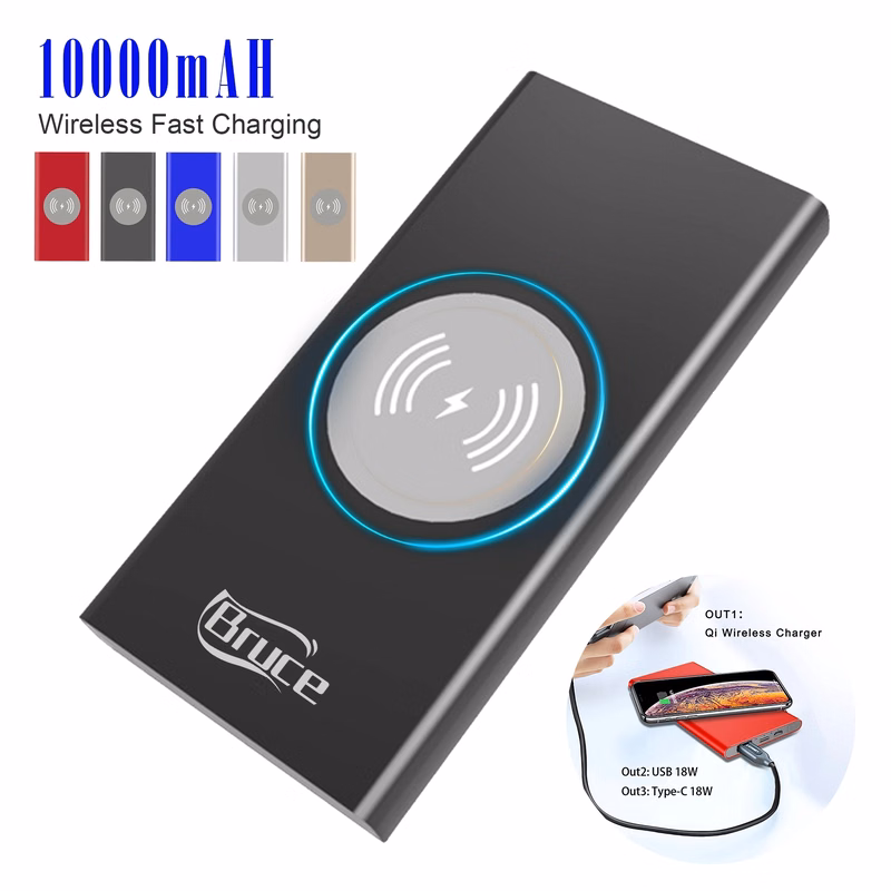 10000 Mah Aluminum Hd Wireless Power Bank