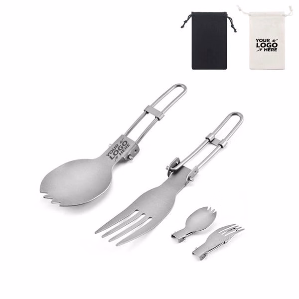 Titanium Folding Cutlery Set