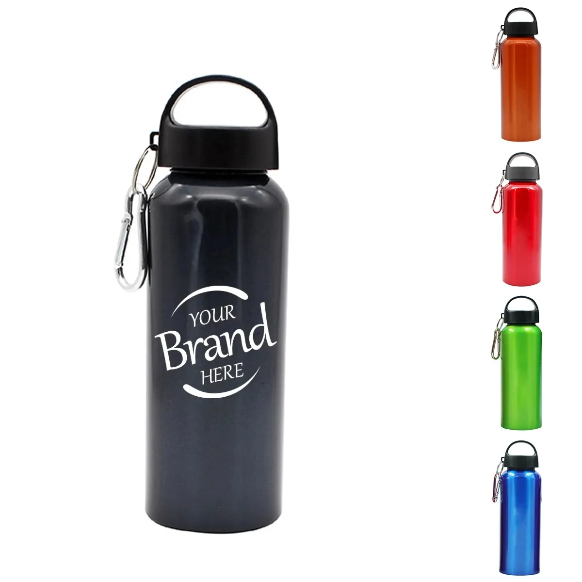 17Oz Aluminum Sports Bottle W/ Carabiner 1