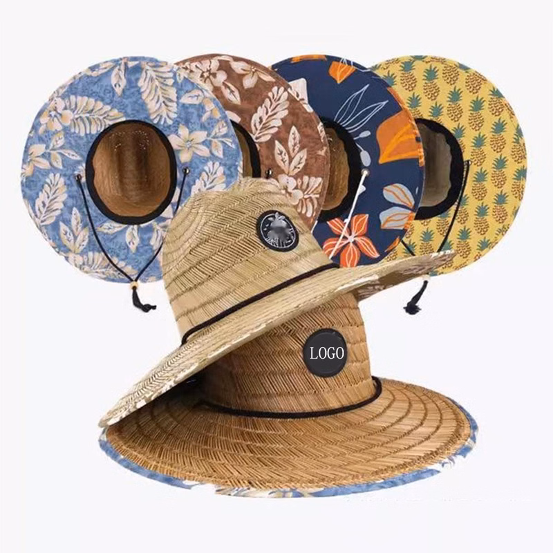 Classic Printed Straw Hat