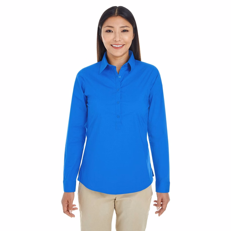 Women's Perfect Fit™ Half-Placket Tunic Dress Shirt - DP610W