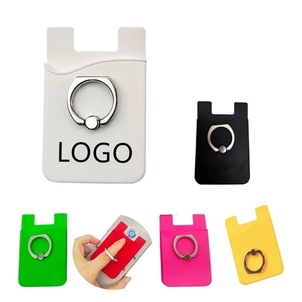 Silicone Cellphone Wallet with Ring 1