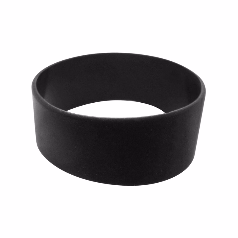 Broad Recycled Silicone Wrist Band w/Printed Logo