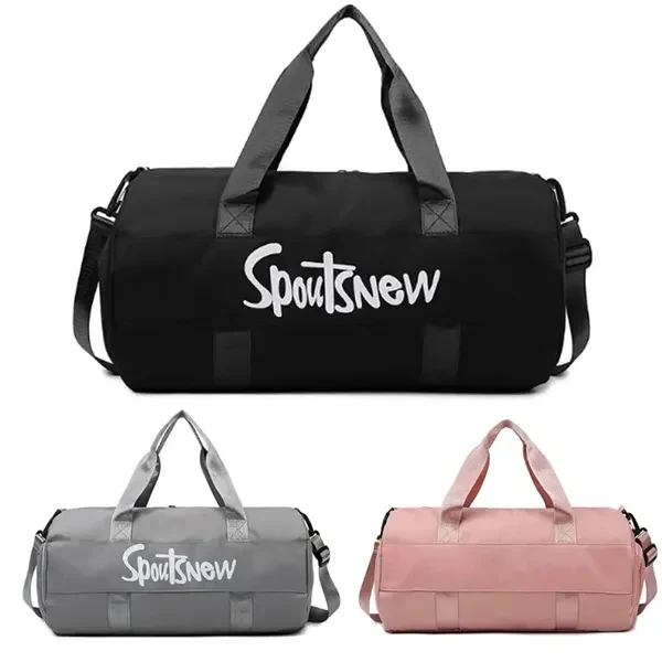 Custom Waterproof Oxford Sport Duffel — Shoe Compartment Gym & Travel Bag 1