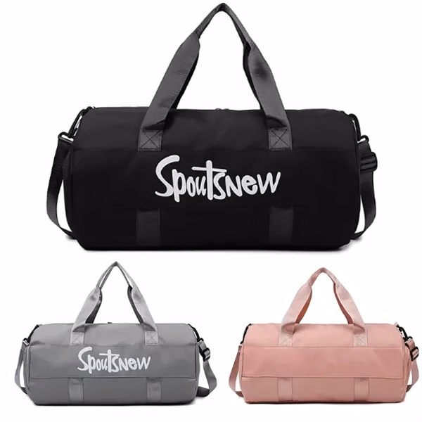 Custom Waterproof Oxford Sport Duffel — Shoe Compartment Gym & Travel Bag