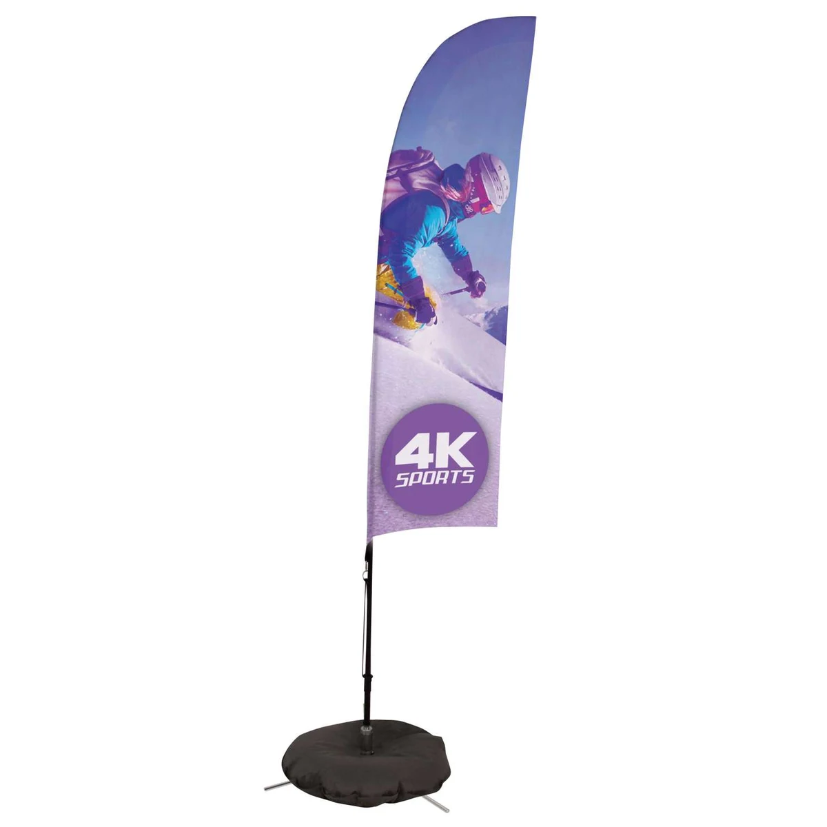7' Streamline Blade Sail Sign Kit (Single-Sided with Scissor Base) 1