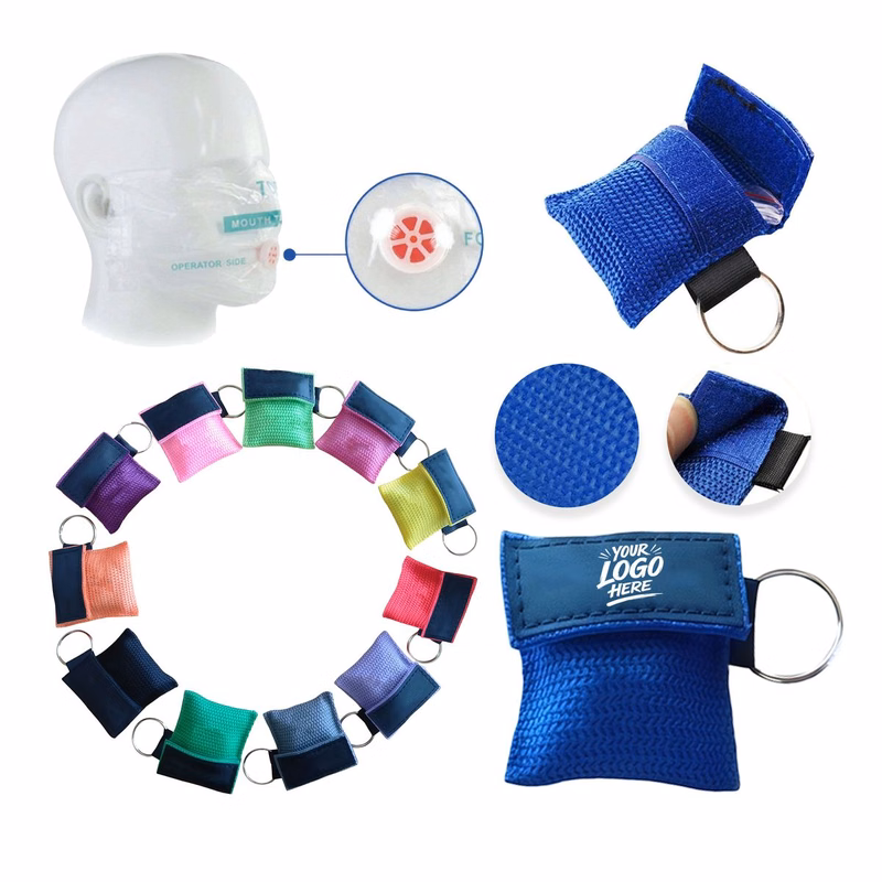 CPR Face Shield Keychain Rescue Mask Valve Tool