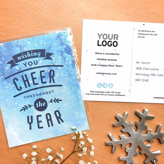 Wishing You Cheer Plantable Holiday Postcards
