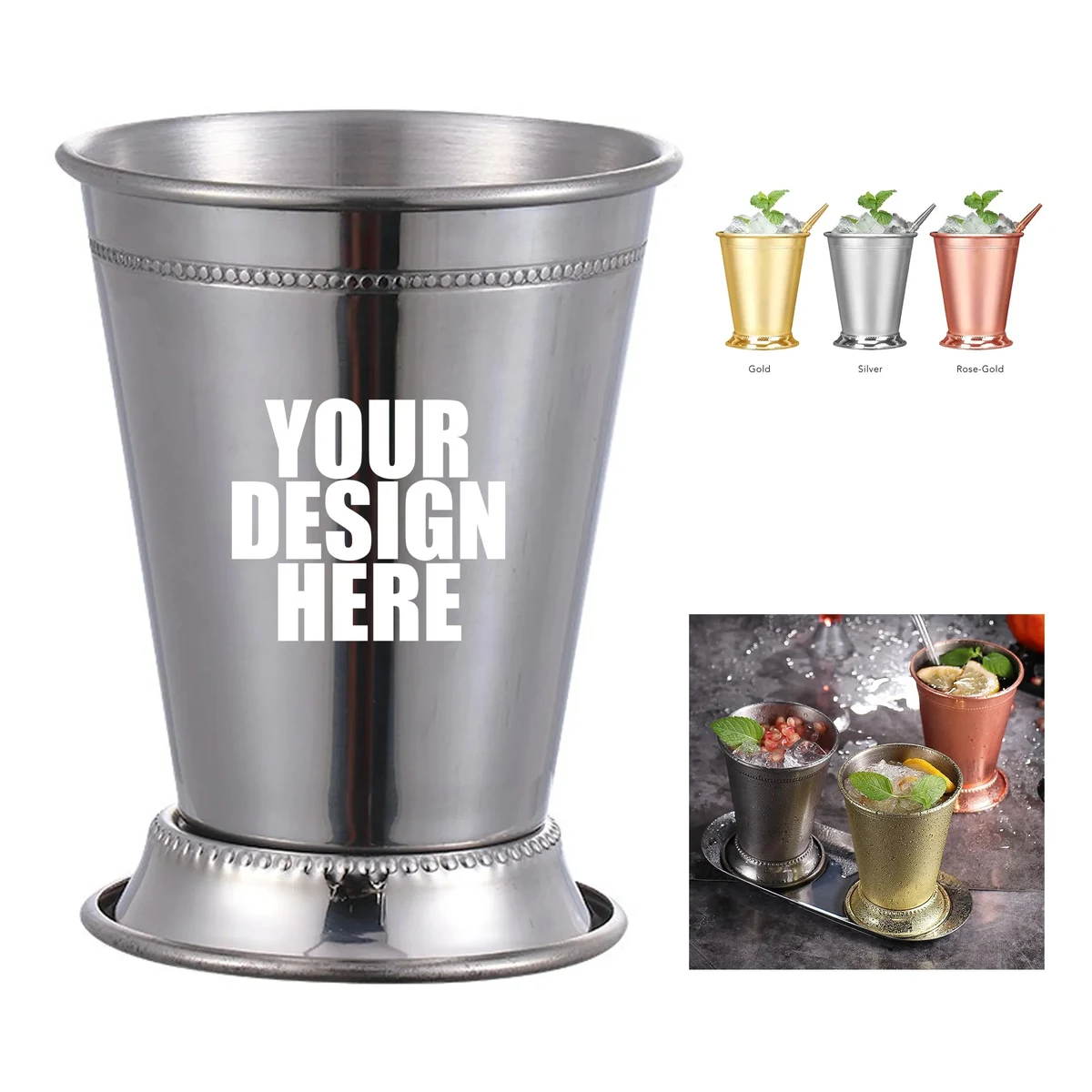 14oz Stainless Steel Julep Cup 1