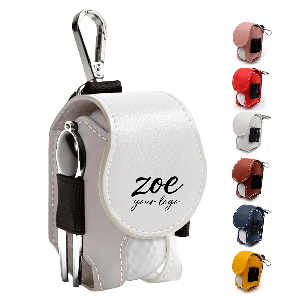 Small Golf Ball Set Bag With PU Leather Material 1
