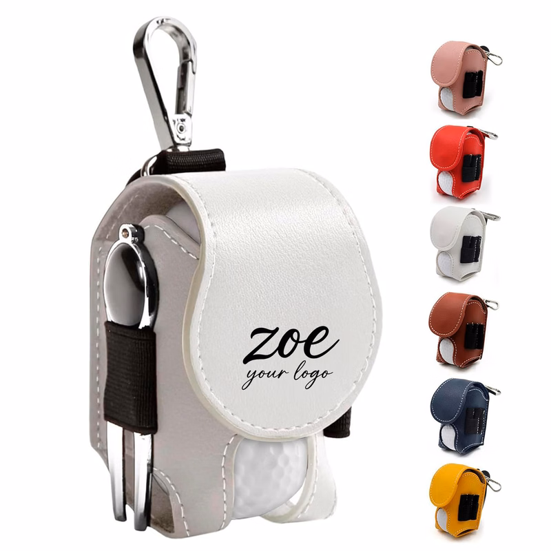 Small Golf Ball Set Bag With PU Leather Material