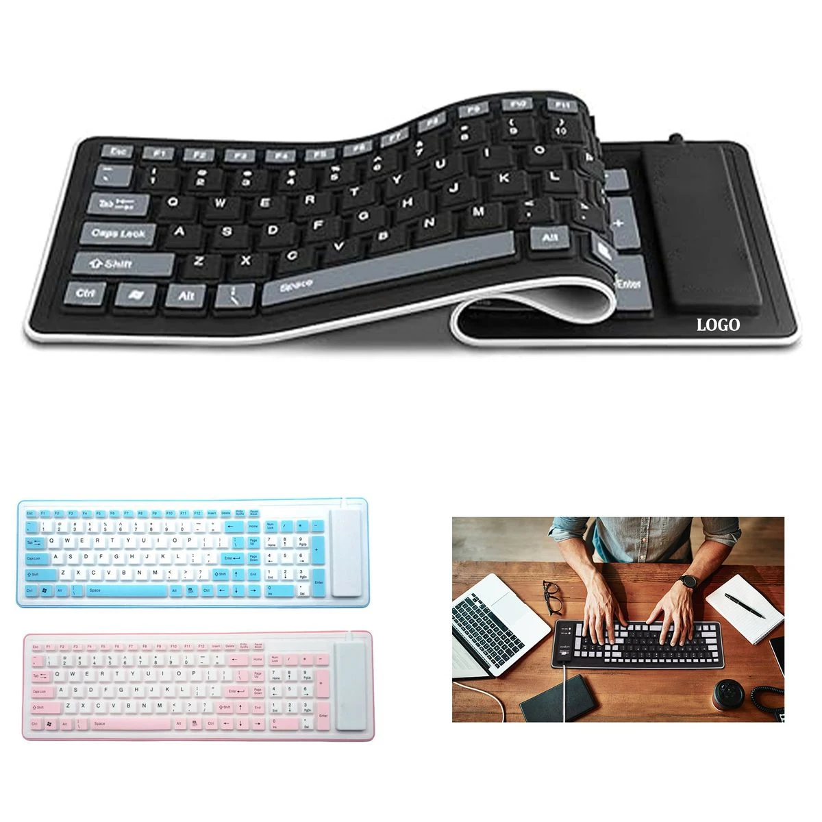 Foldable Waterproof And Dustproof Silicone Keyboard 1