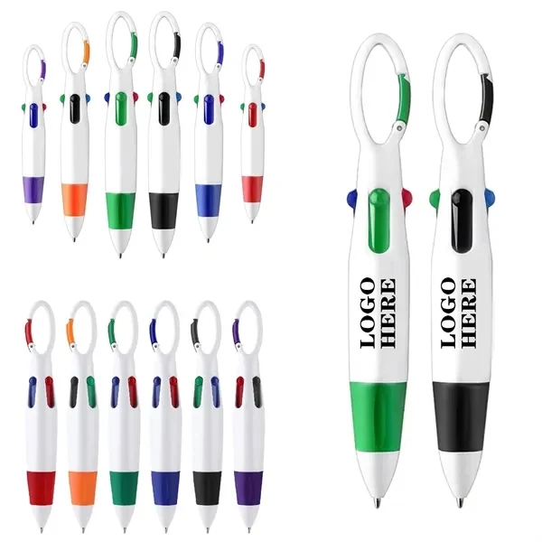 Custom 5.4-Inch Multicolor Ballpoint Pen — Professional Writing Multi-Ink Instrument, custom pen with logo imprint 1