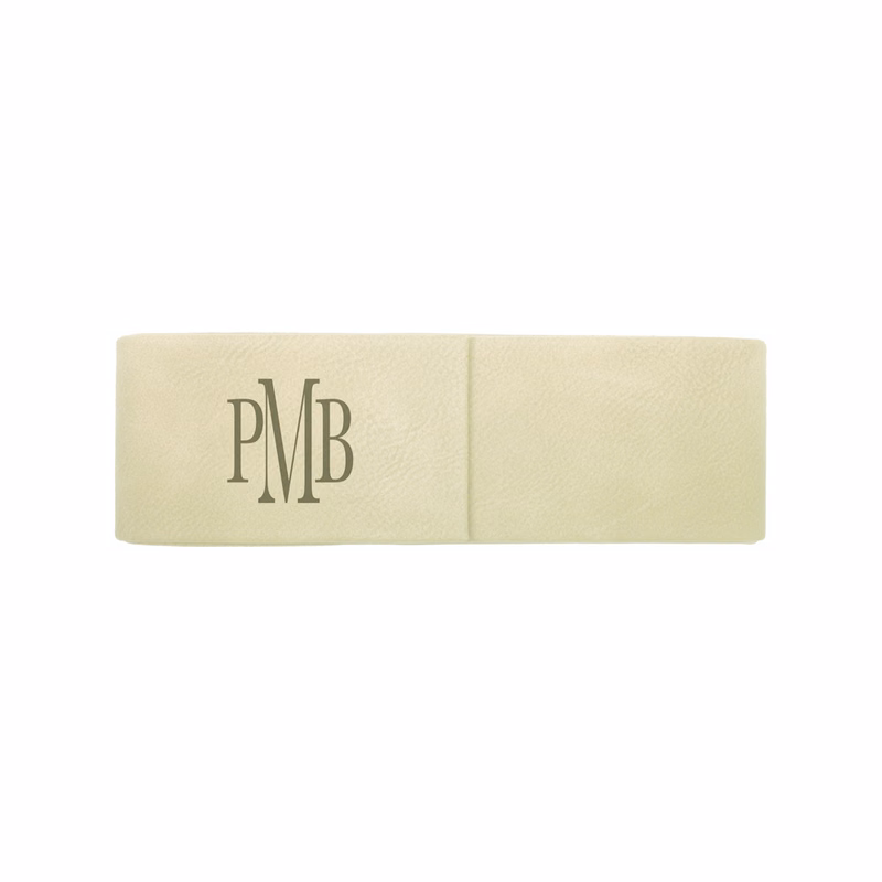 Light Brown Leatherette Double Pen Case