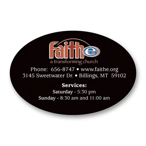 USA Made Premium UV Window Micro-Suction Cling Decal (2"x3") Oval 1