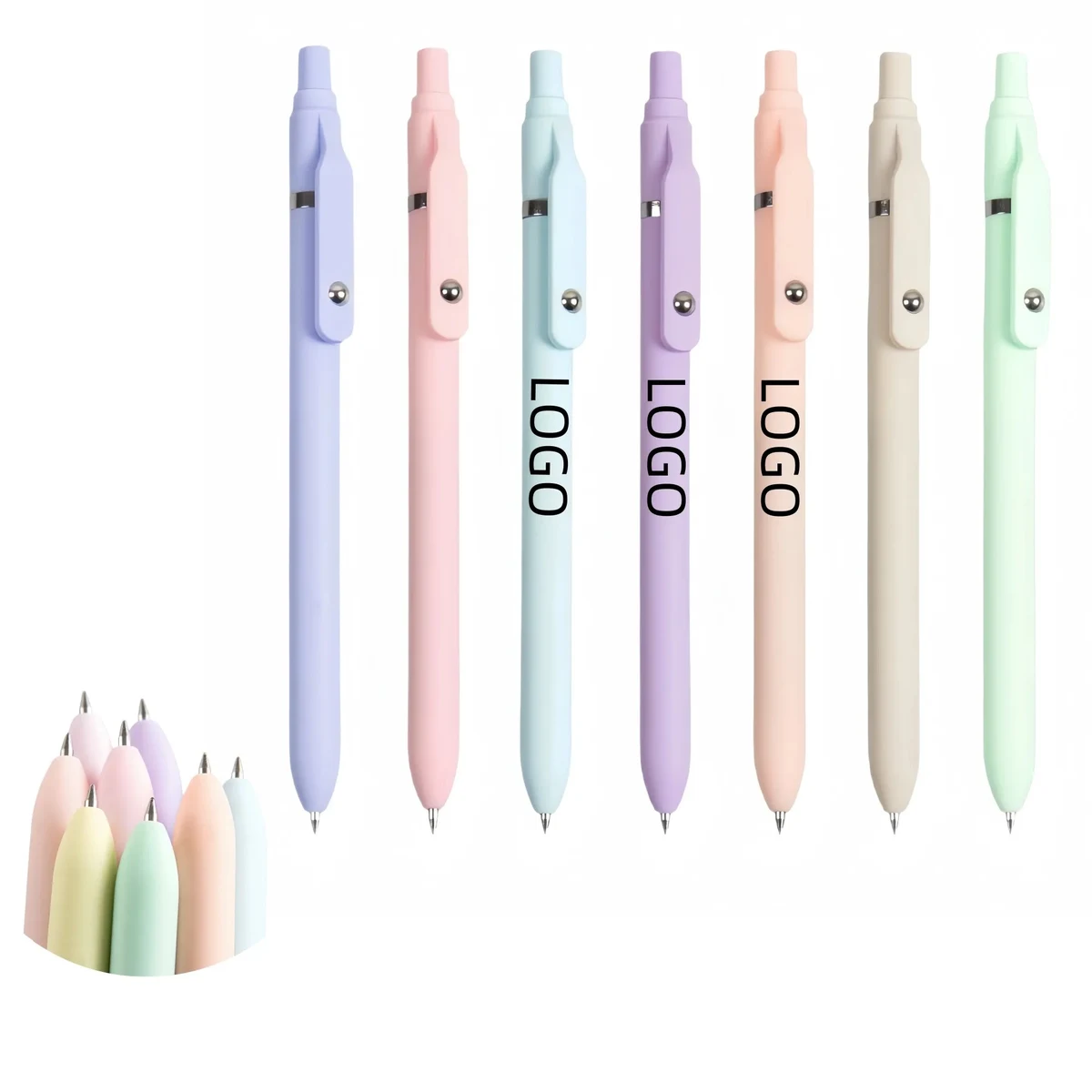 Macaron Colored Click & Roll Gel Pens 1