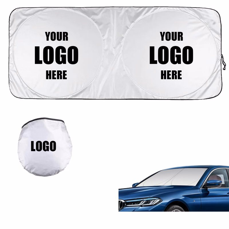 Foldable Windshield Car Sun Shade With Pouch