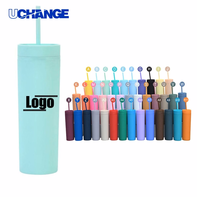 Matte Double Wall Acrylic Plastic Tumbler Container (16oz)