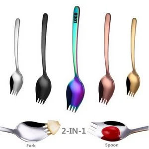 8.26 Inch Sturdy 2 IN 1 Salad Fork Spoon 1