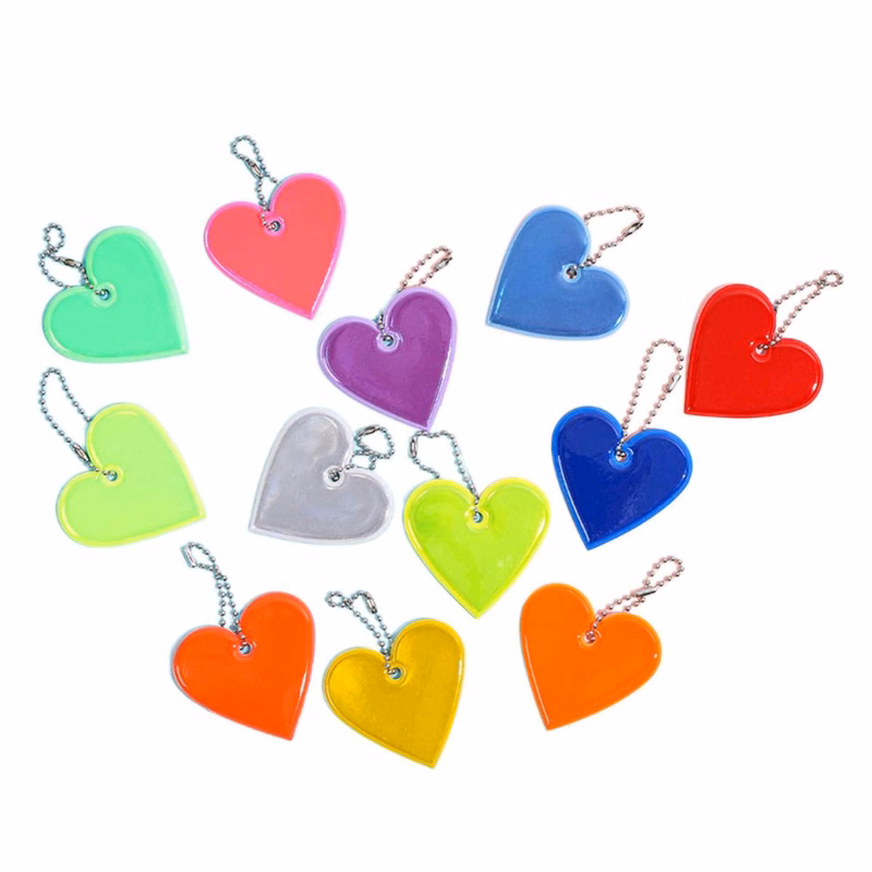 Star Heart Bicycle Reflective Pendant
