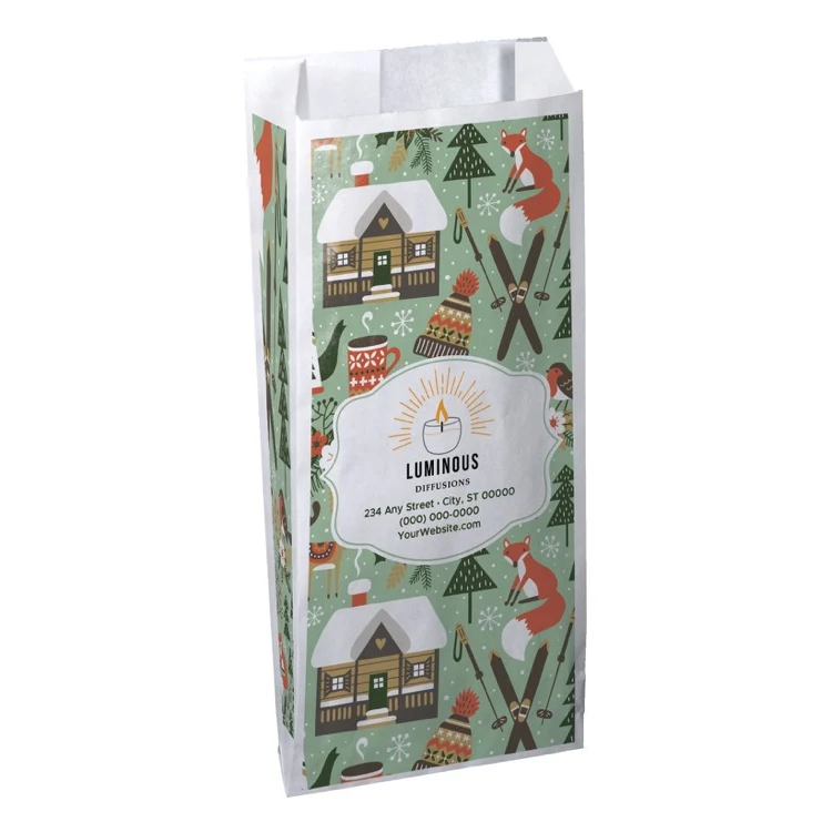 Christmas Scatter Design 4 Merchant Paper Bags (5" x 10" x 2") 1