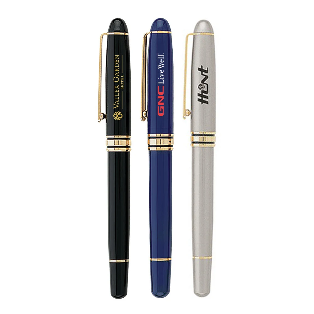 Geneva™ Chrome Royal Rollerball Pen - Optional Gift Box 1