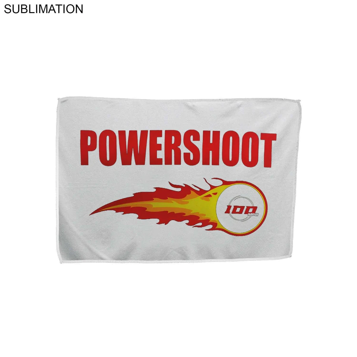 Microfiber Moisture Wicking, Cooling, Sports, White Suede Towel, 12x18, Sublimated Full Color 1