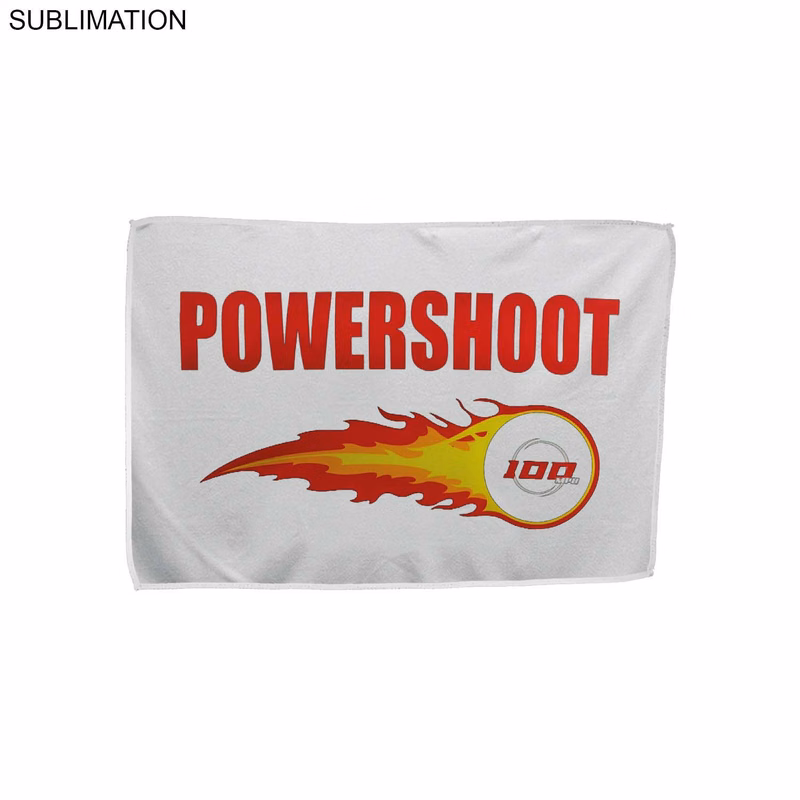 Microfiber Moisture Wicking, Cooling, Sports, White Suede Towel, 12x18, Sublimated Full Color