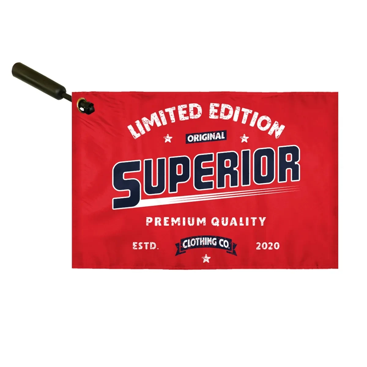 Screen Sublimation 2 Ply Swirler Flag 12" x 18" E-Poly 1
