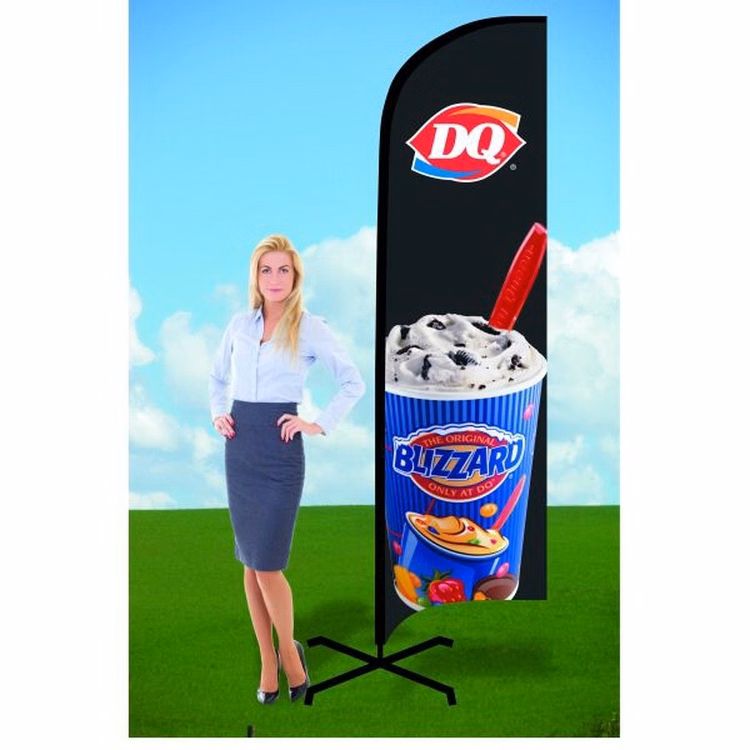 8ft Custom Flag with X Stand-Double