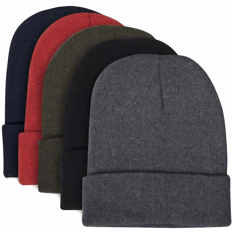 Adult Cuffed Knit Beanies - Assorted Colors