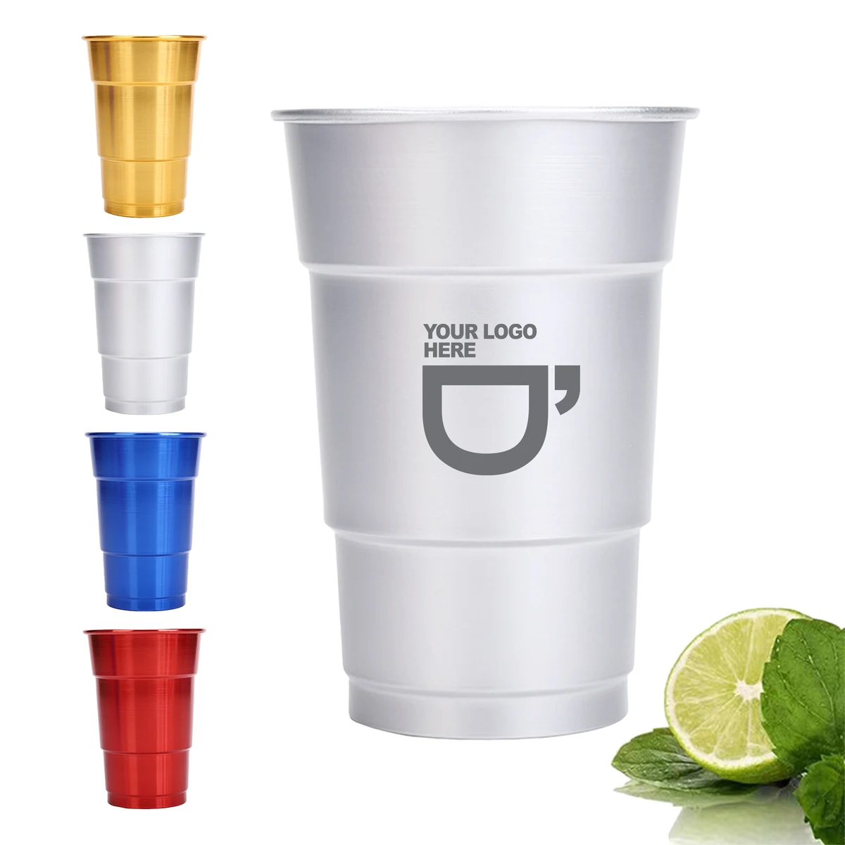 17oz Reusable Aluminum Party Cups MOQ 50 1