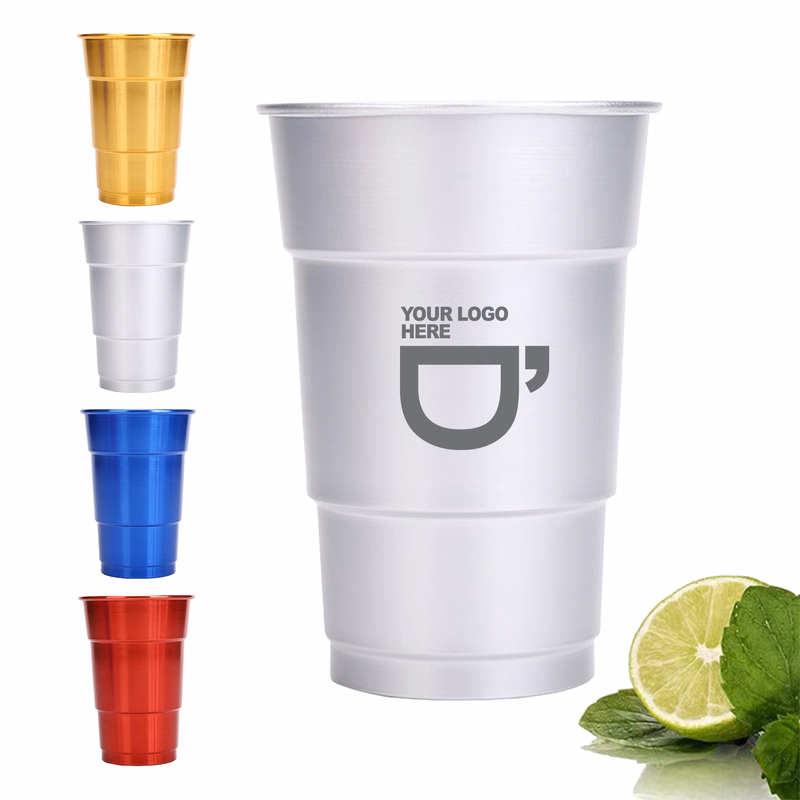17oz Reusable Aluminum Party Cups MOQ 50