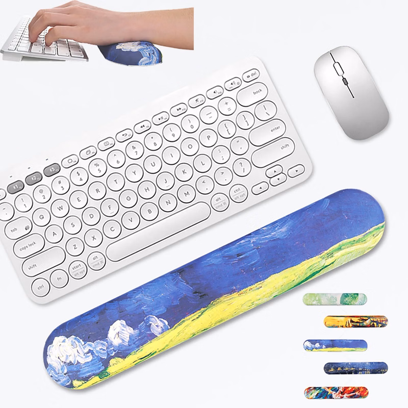 MOQ 50pcs Gel Memory Foam Set Keyboard Wrist Rest Pad