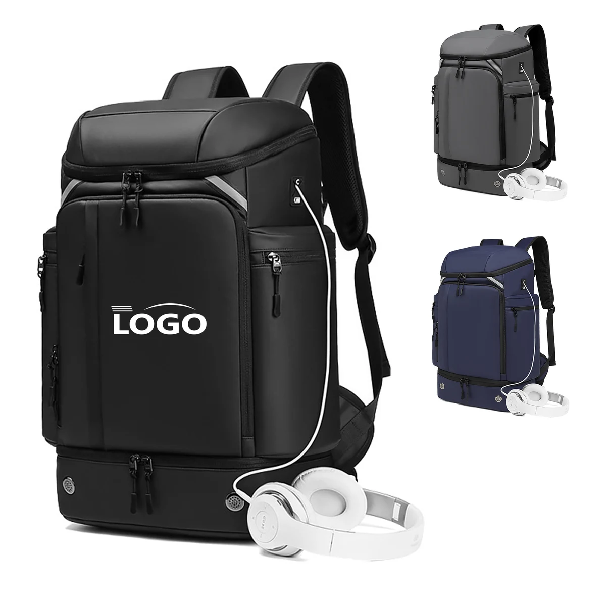 Large Capacity Travel Backpack with Shoe Compartment 1