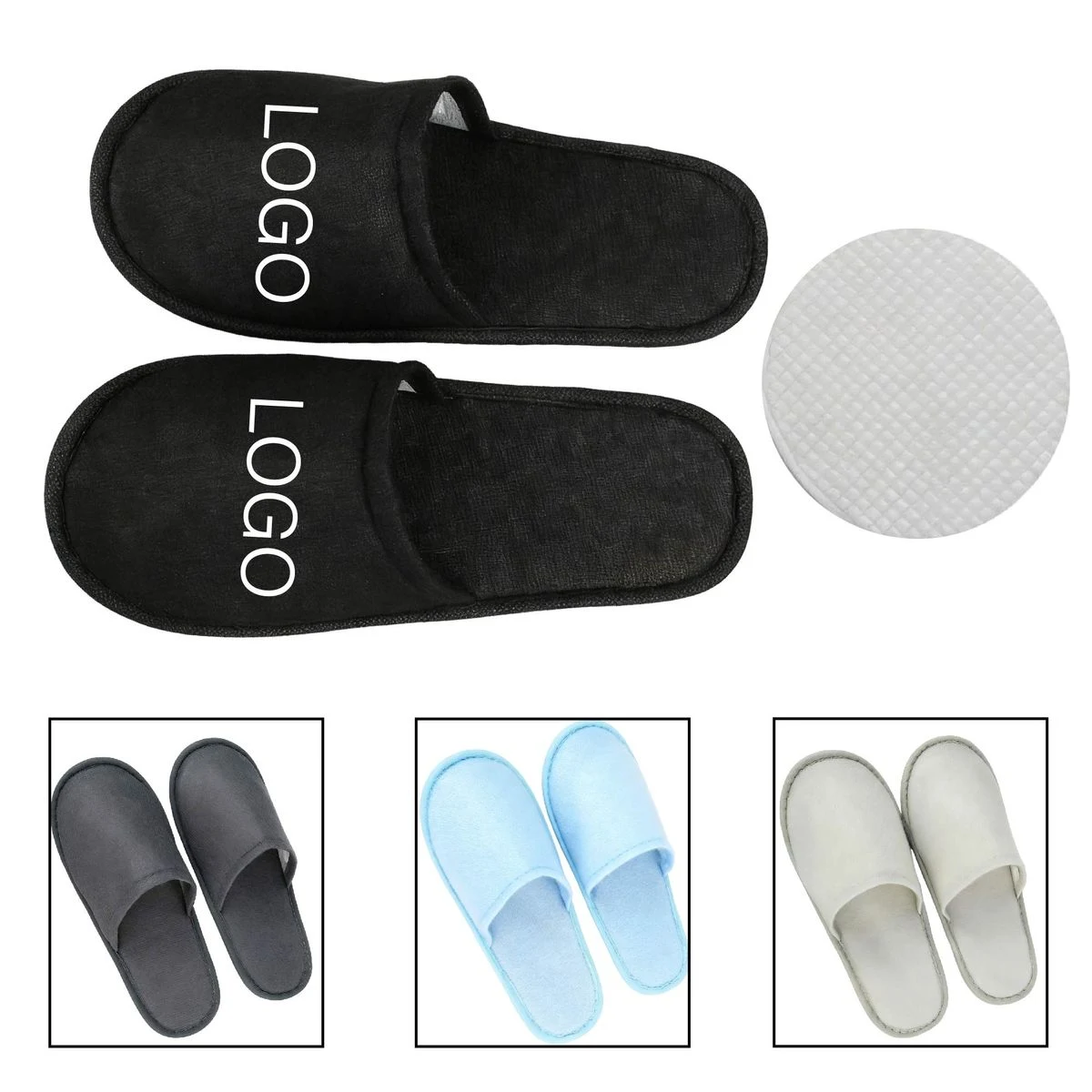Odorless Eco-Friendly Disposable Cotton Slippers 1