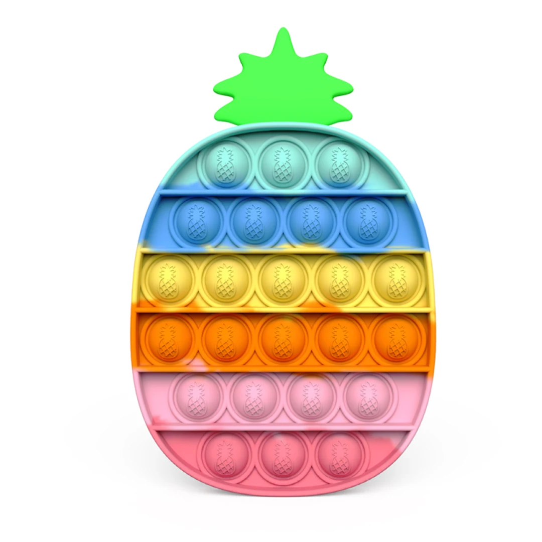 Macaron-colored pineapple Push Pop Bubble Sensory Fidget Toy 1