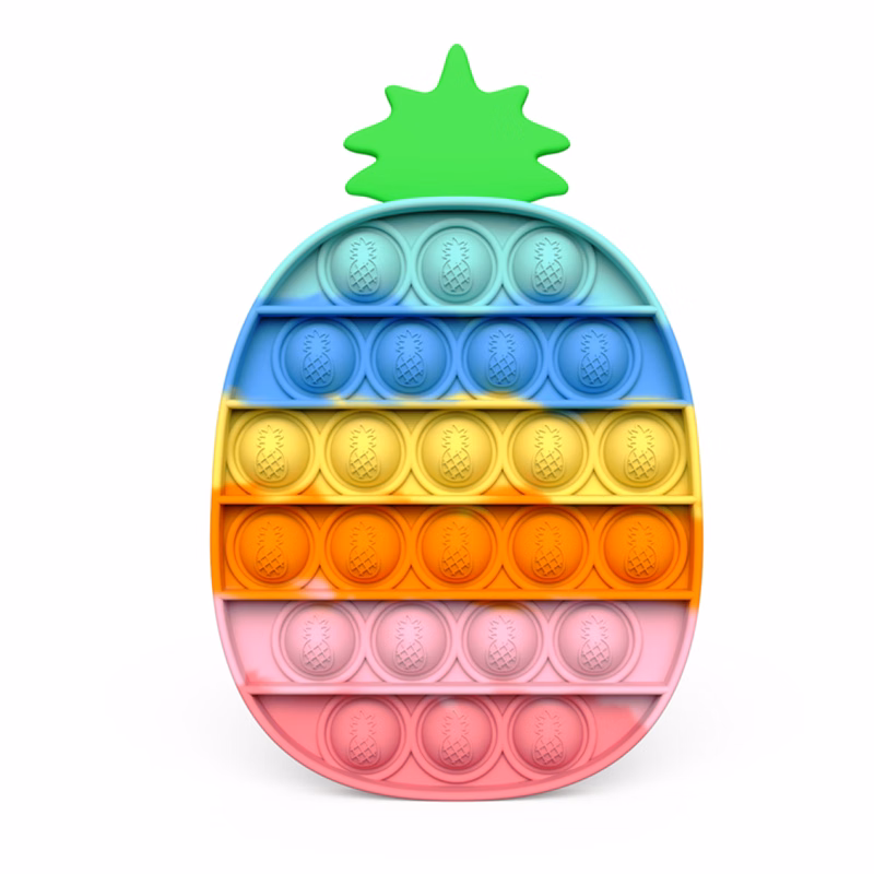 Macaron-colored pineapple Push Pop Bubble Sensory Fidget Toy