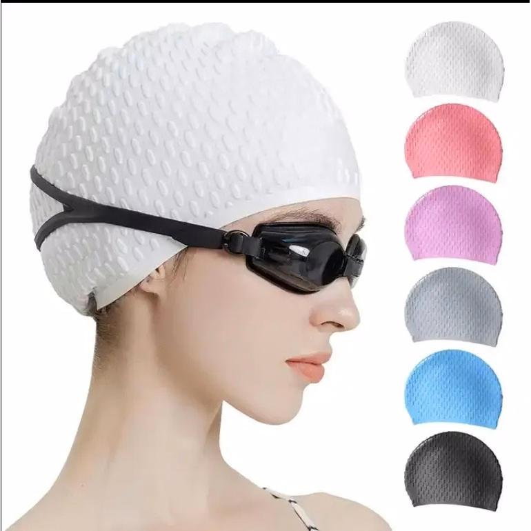 Durable Silicone Adult Swim Cap High Elasticity