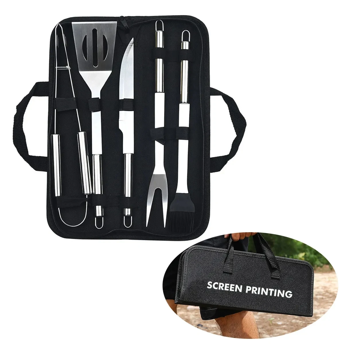 5 pieces Stainless Steel Grill Tools 1