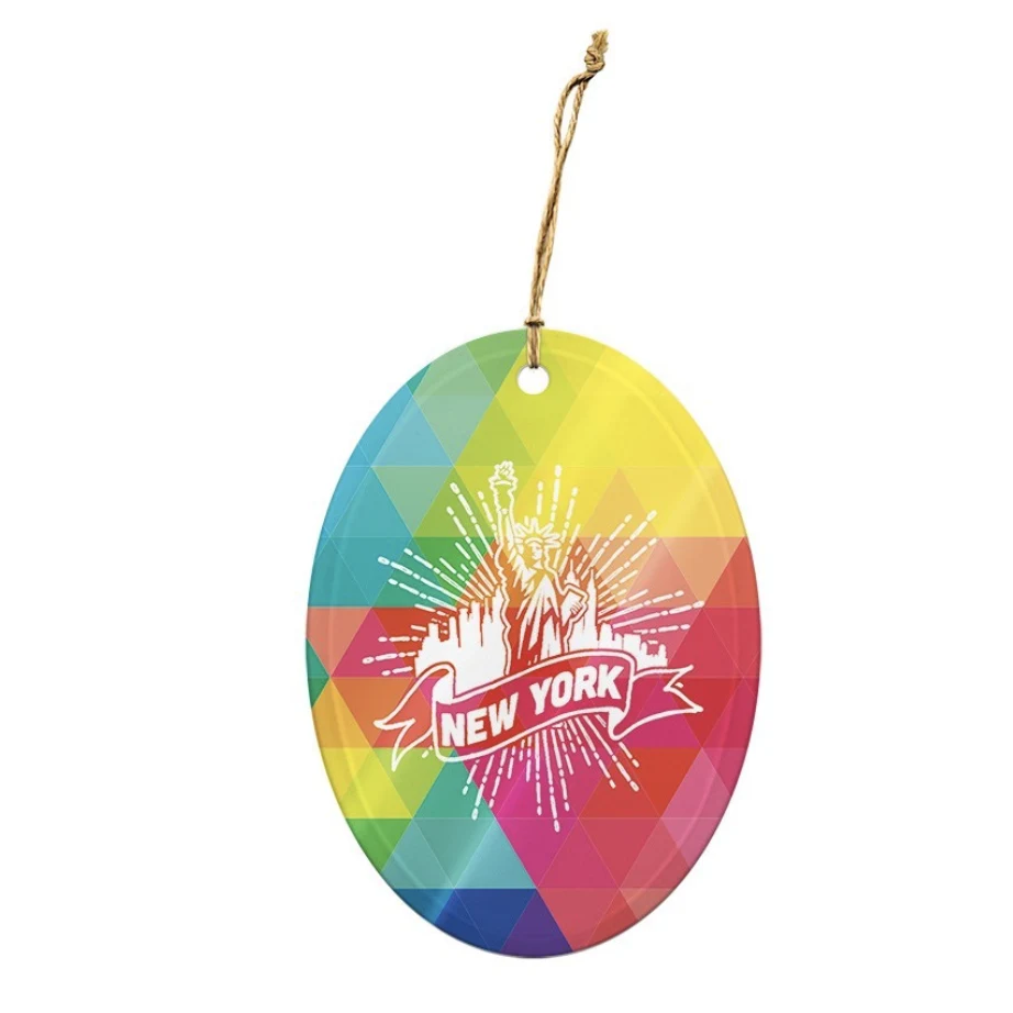 Oval Glass Ornament-Closeout 1