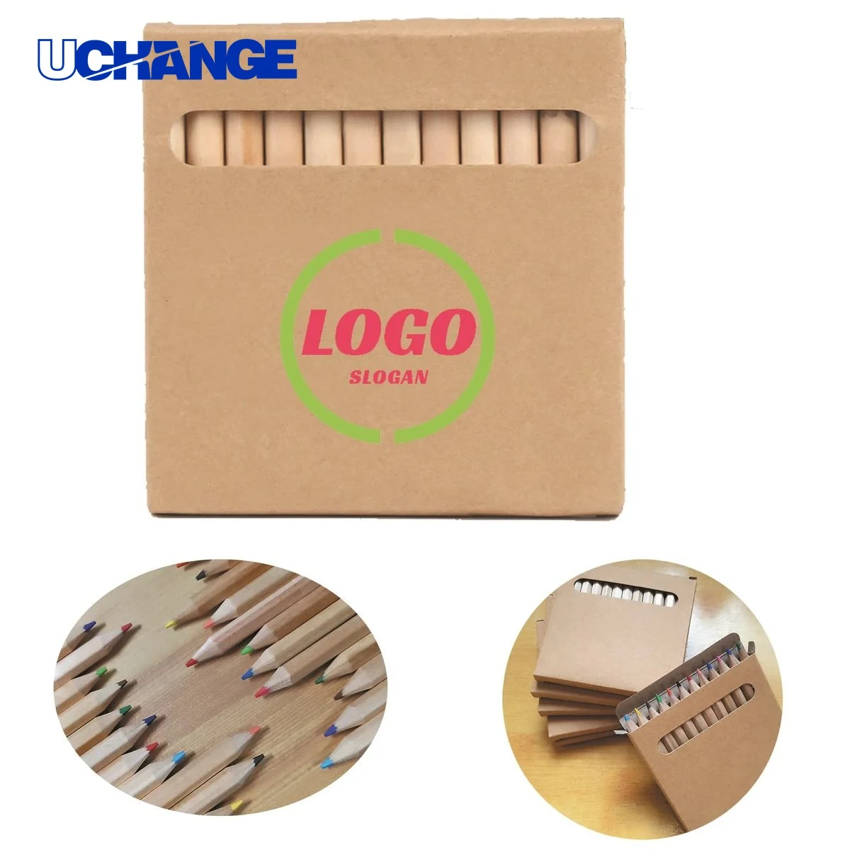 12 Piece Colored Pencil Kraft Paper Box Set 1
